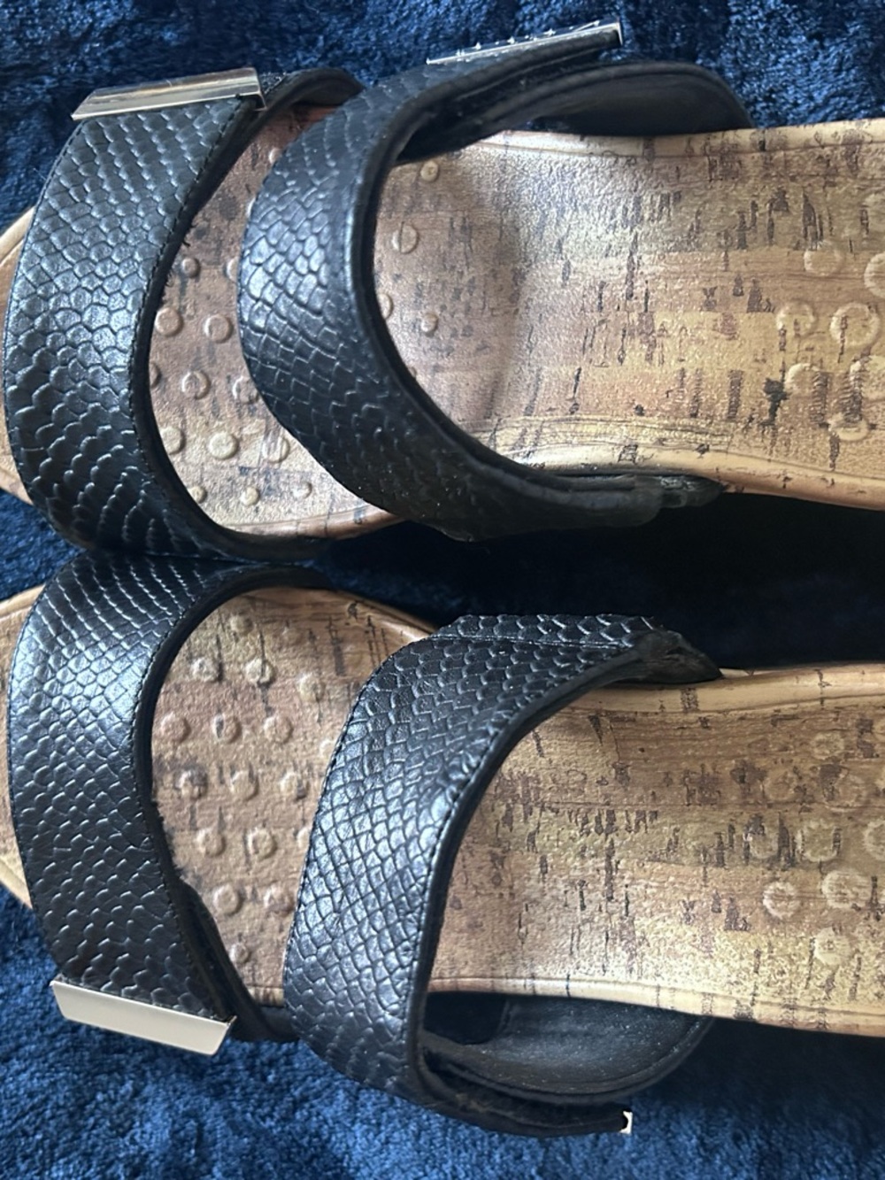 Vionic Black Cork Wedge Sandals - Picture 8 of 12